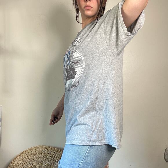 Vintage 77th Annual Sturgis I-90 Black Hills Rally Motorcycle Graphic Tee Sz 2XL - Picture 8 of 10